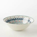 波蘭風美濃燒碗 14.5cm- 藍+粉紅款側面